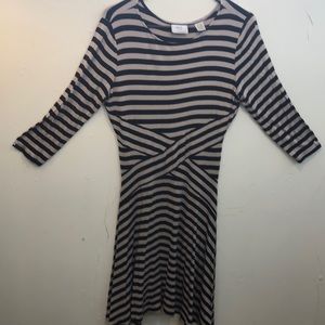 Long sleeve striped dress
